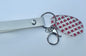 Geneva Eagles Acrylic Keychain with White Faux Leather Strap