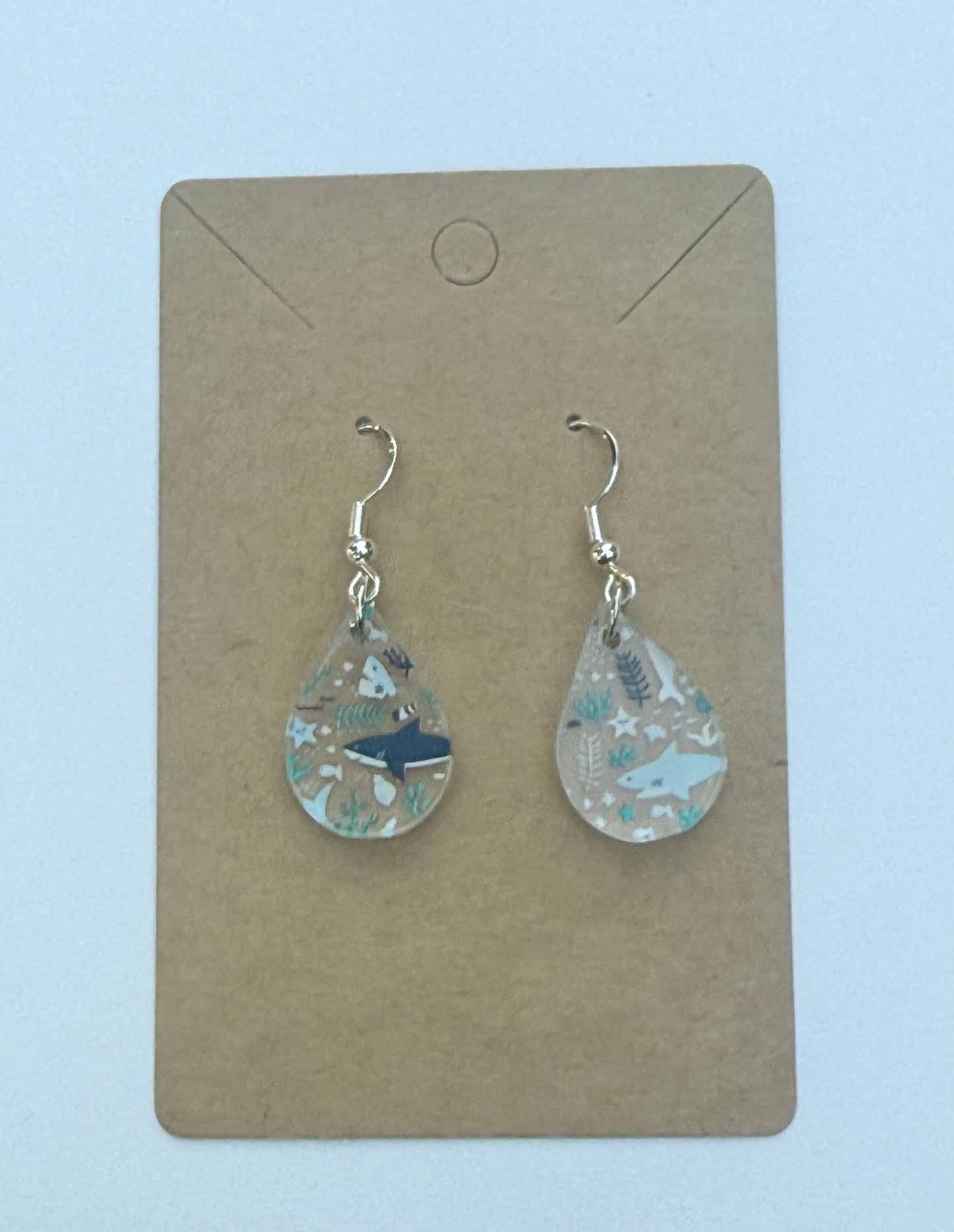 Shark Earrings perfect for Shark Week! Laser Cut