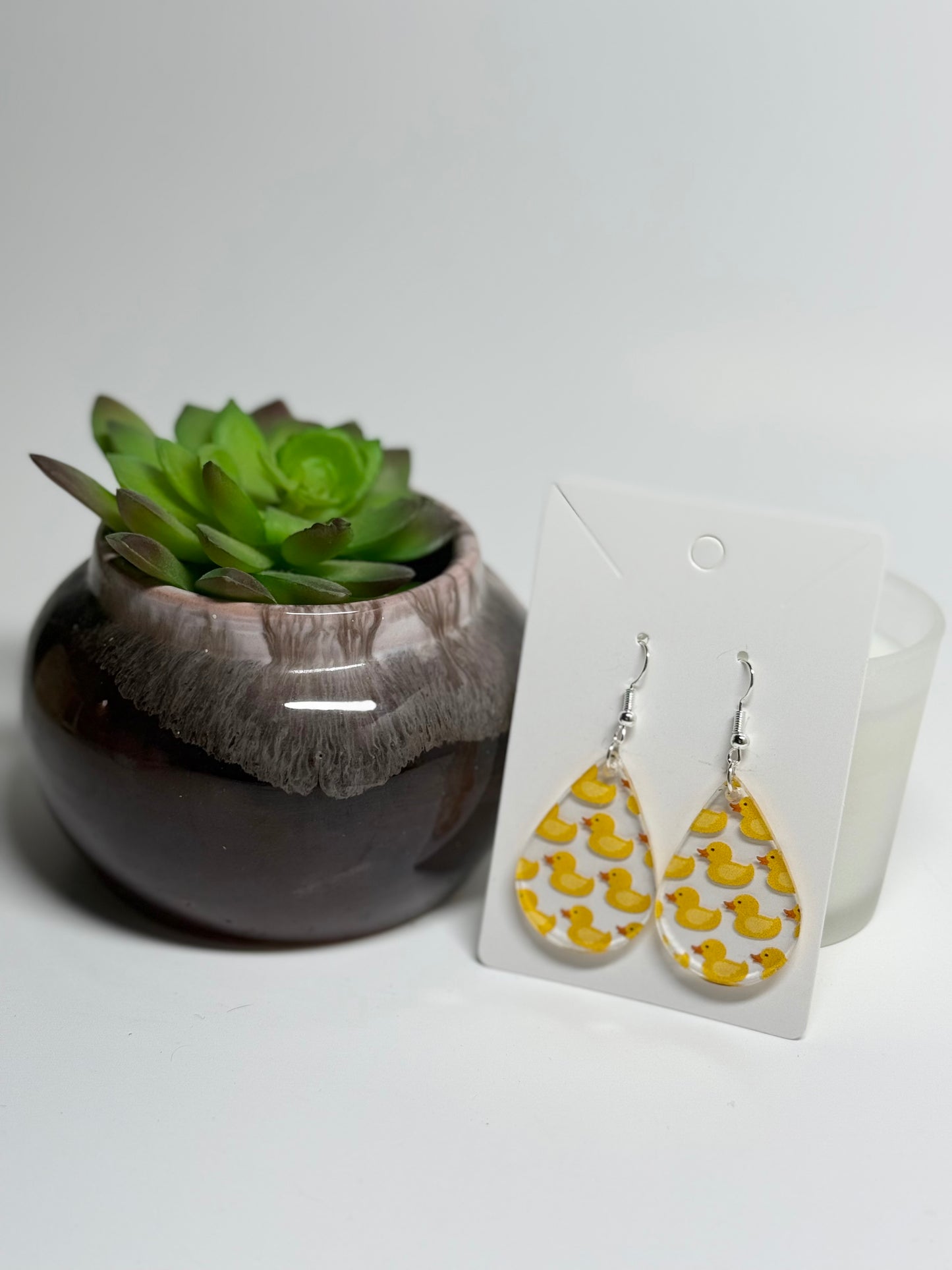 Rubber Duck Acrylic Laser Cut Earrings