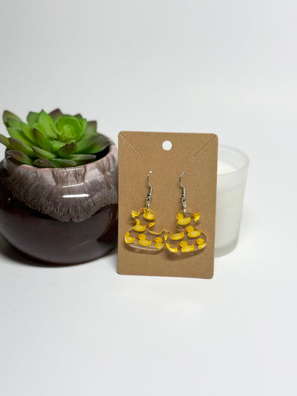 Rubber Duck Acrylic Laser Cut Earrings