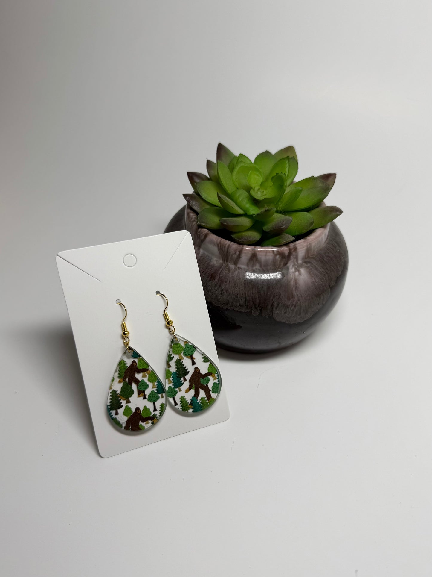 Bigfoot Earrings - Fun Laser Cut Acrylic Earrings