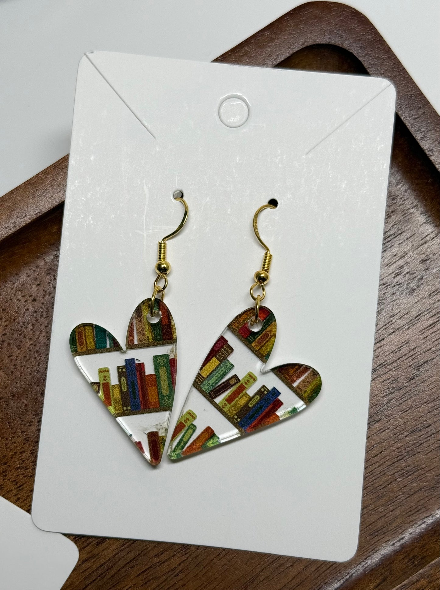 Book Lover’s Earrings – Acrylic Dangle Style
