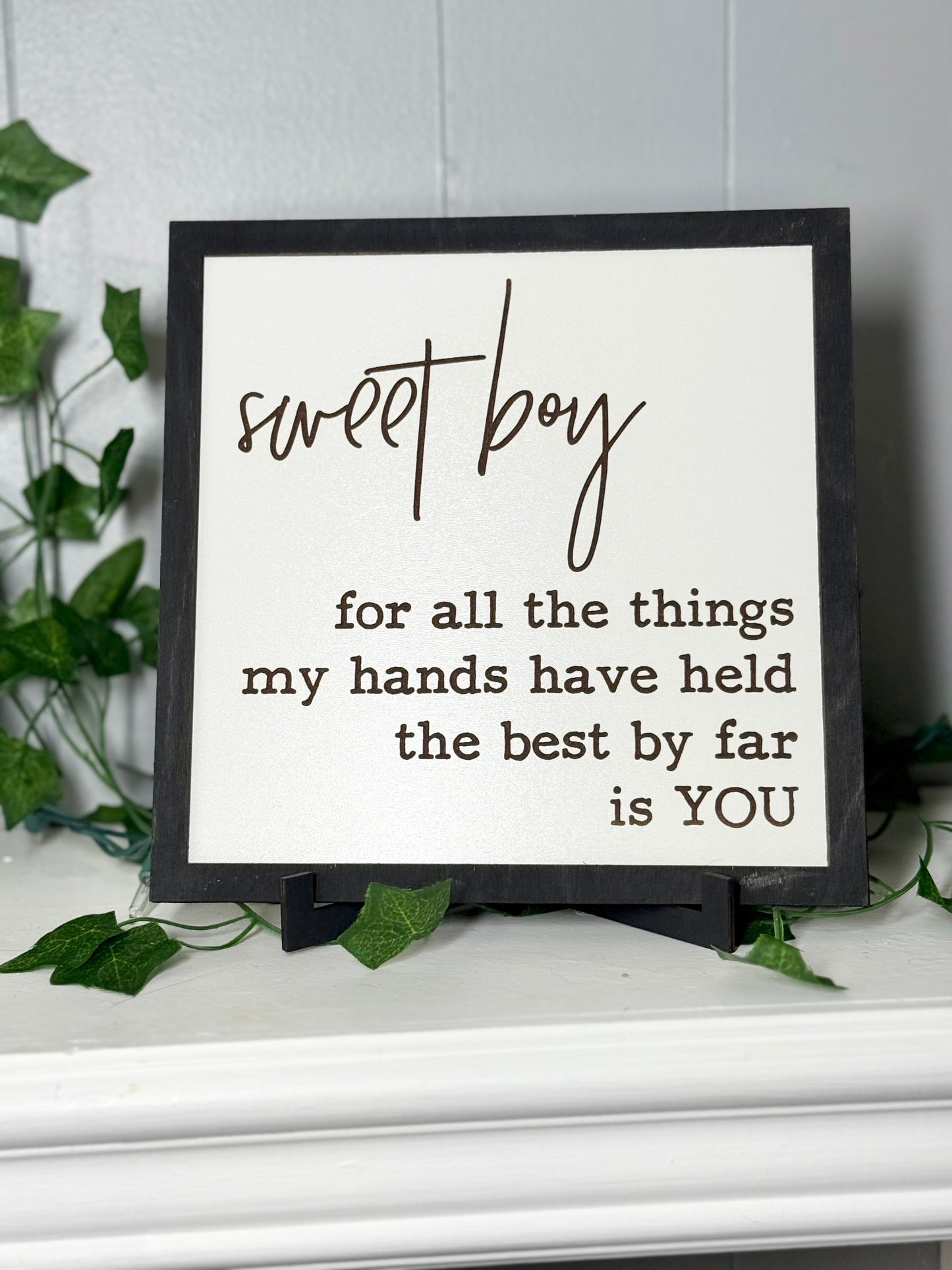Sweet Boy Sign – Laser Engraved Wood Decor