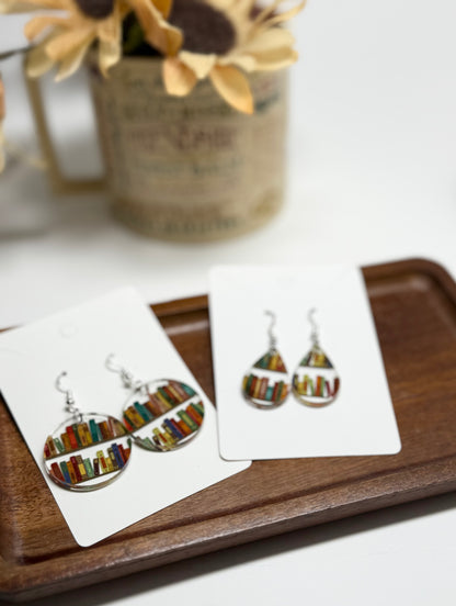 Book Lover’s Earrings – Acrylic Dangle Style