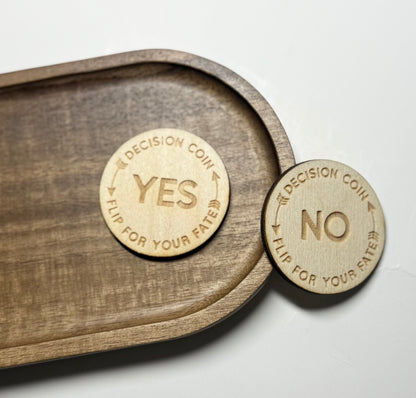 Laser-Engraved Wooden Decision Coins – Fun & Functional!