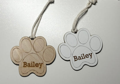 Dog Paw Easter Basket Tag- Personalized