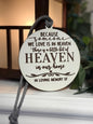 “Because Someone We Love Is in Heaven” ornament- custom name can be added
