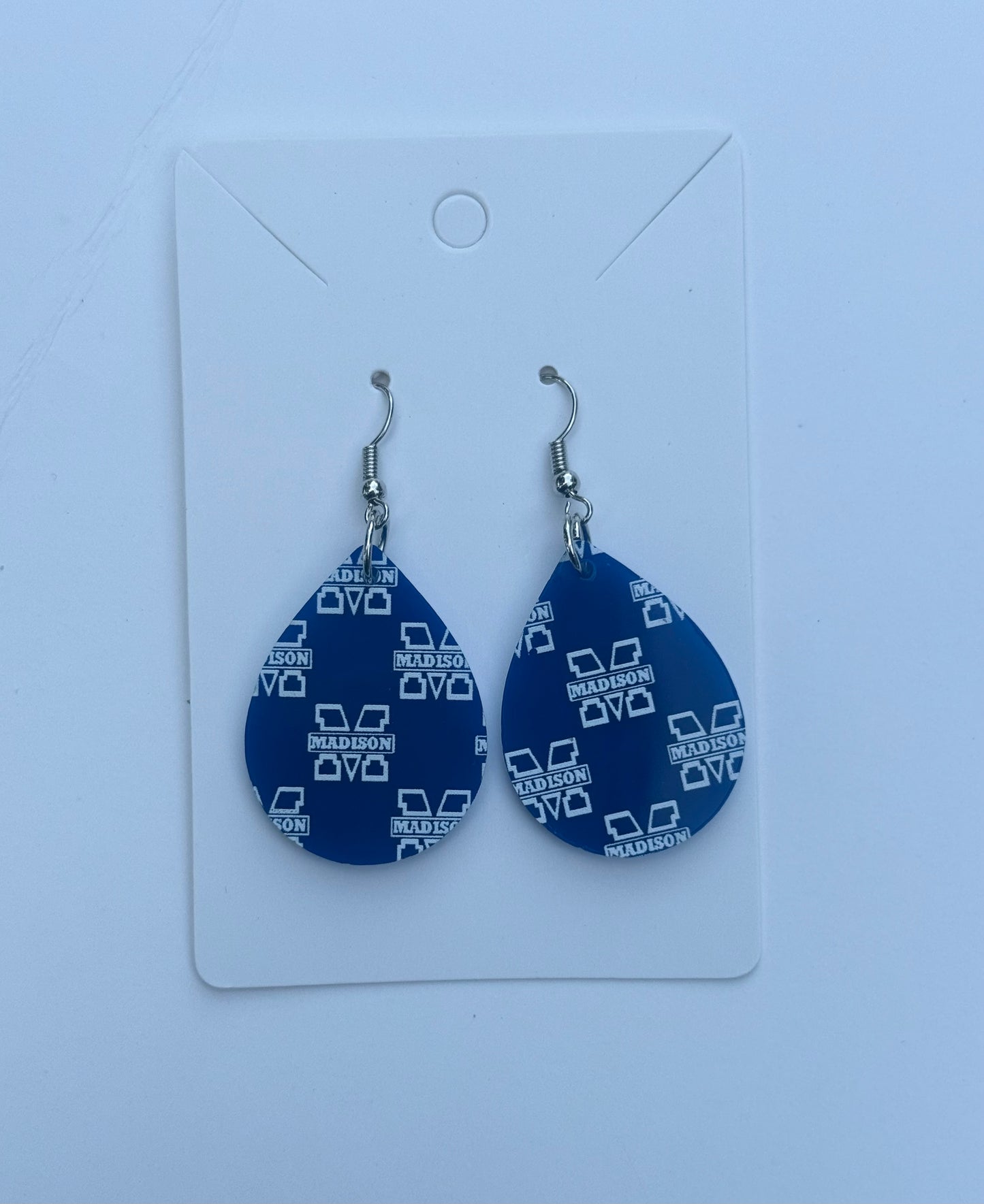 Madison 'Blue Streaks' Earrings - Acrylic Laser Cut
