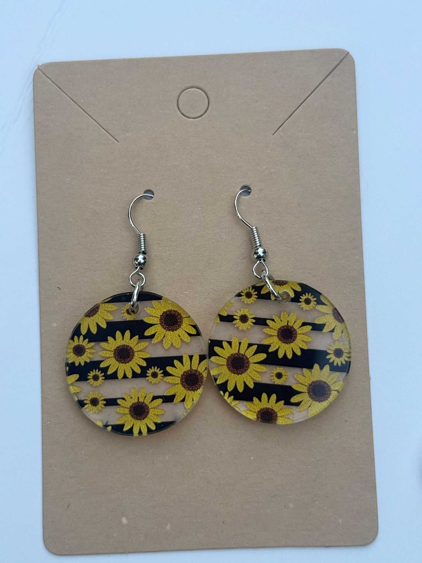 Sunflower Acrylic Dangle Earrings