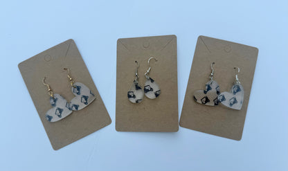 Golf Cart Earrings= Clear Acrylic Laser Cut