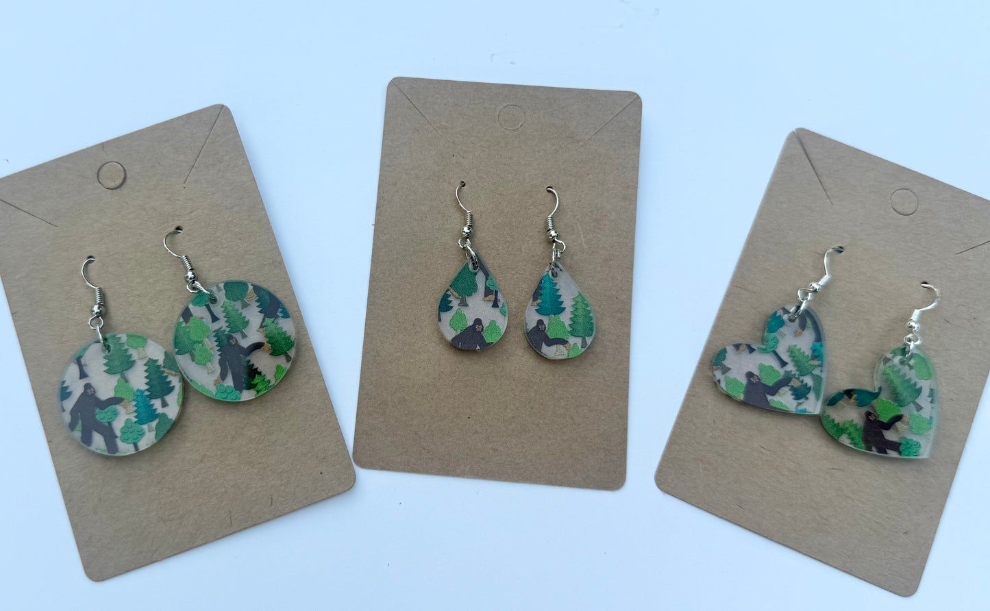 Bigfoot Earrings - Fun Laser Cut Acrylic Earrings