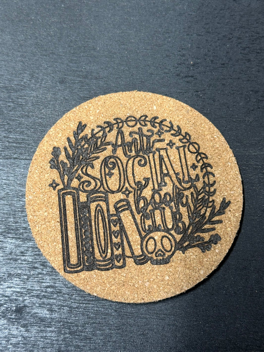 Anti Social Cork Coasters
