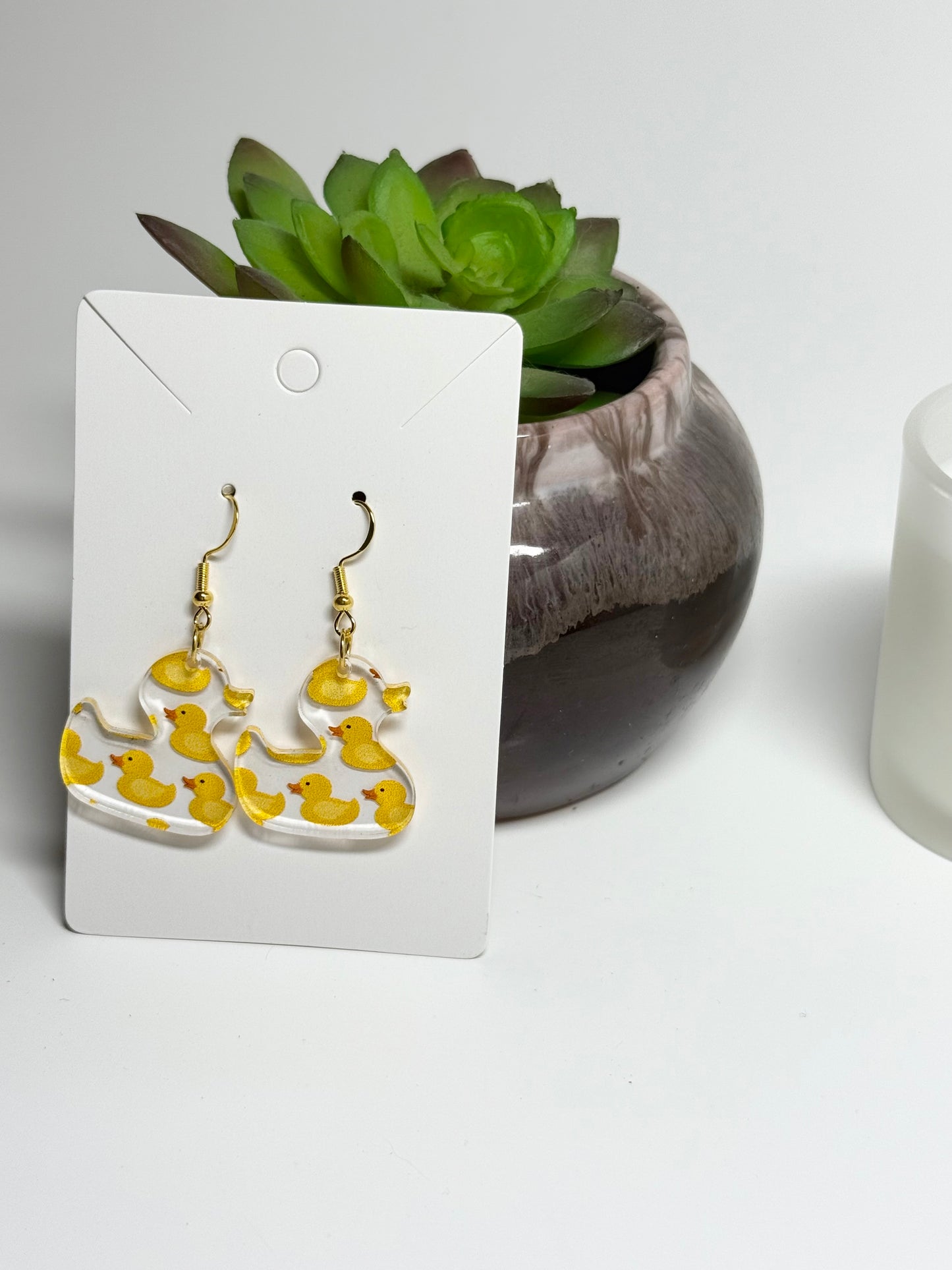Rubber Duck Acrylic Laser Cut Earrings