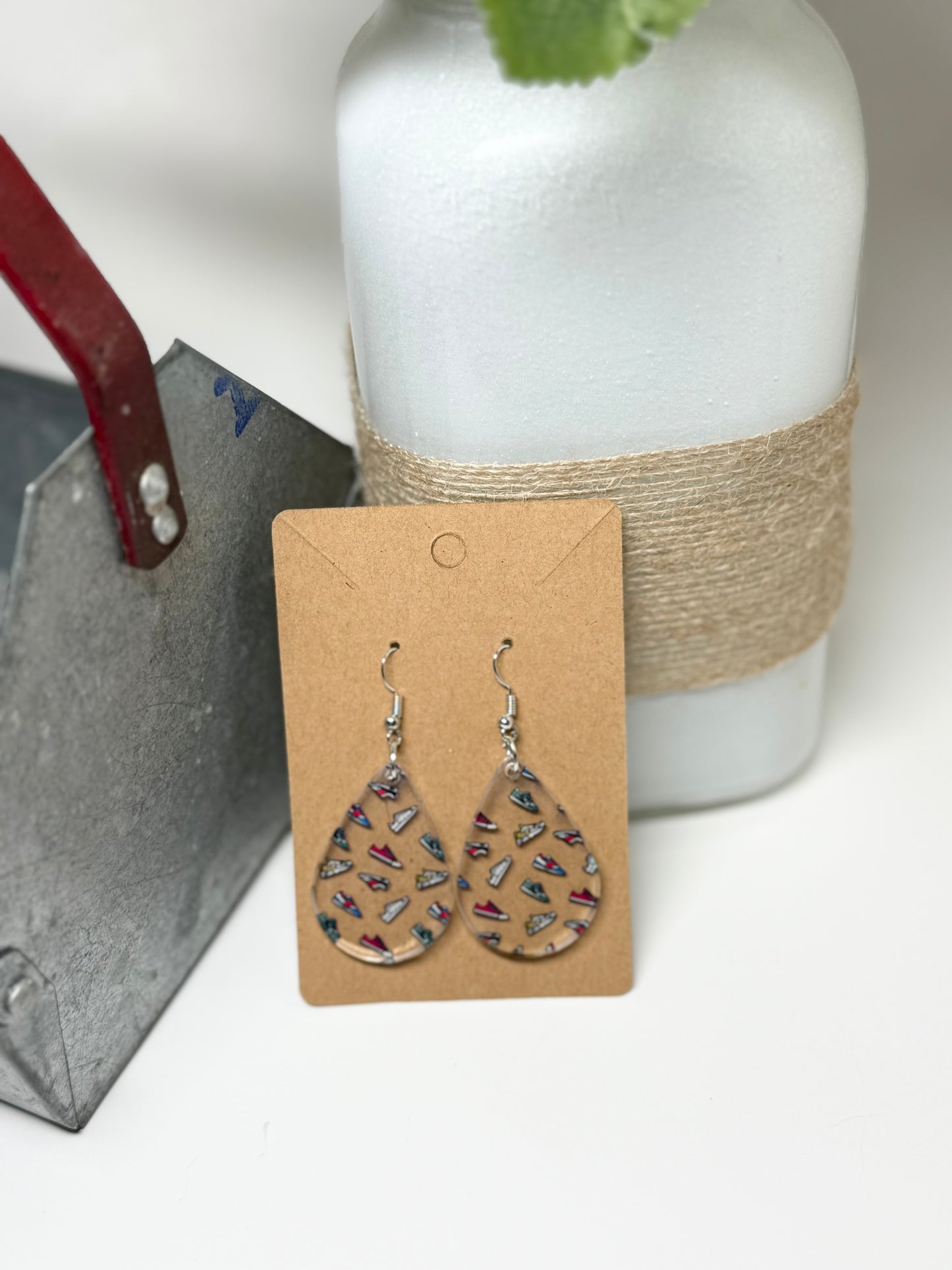 Sneakers Earrings - Clear Acrylic Earrings