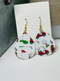 Faux Leather Golf Earrings