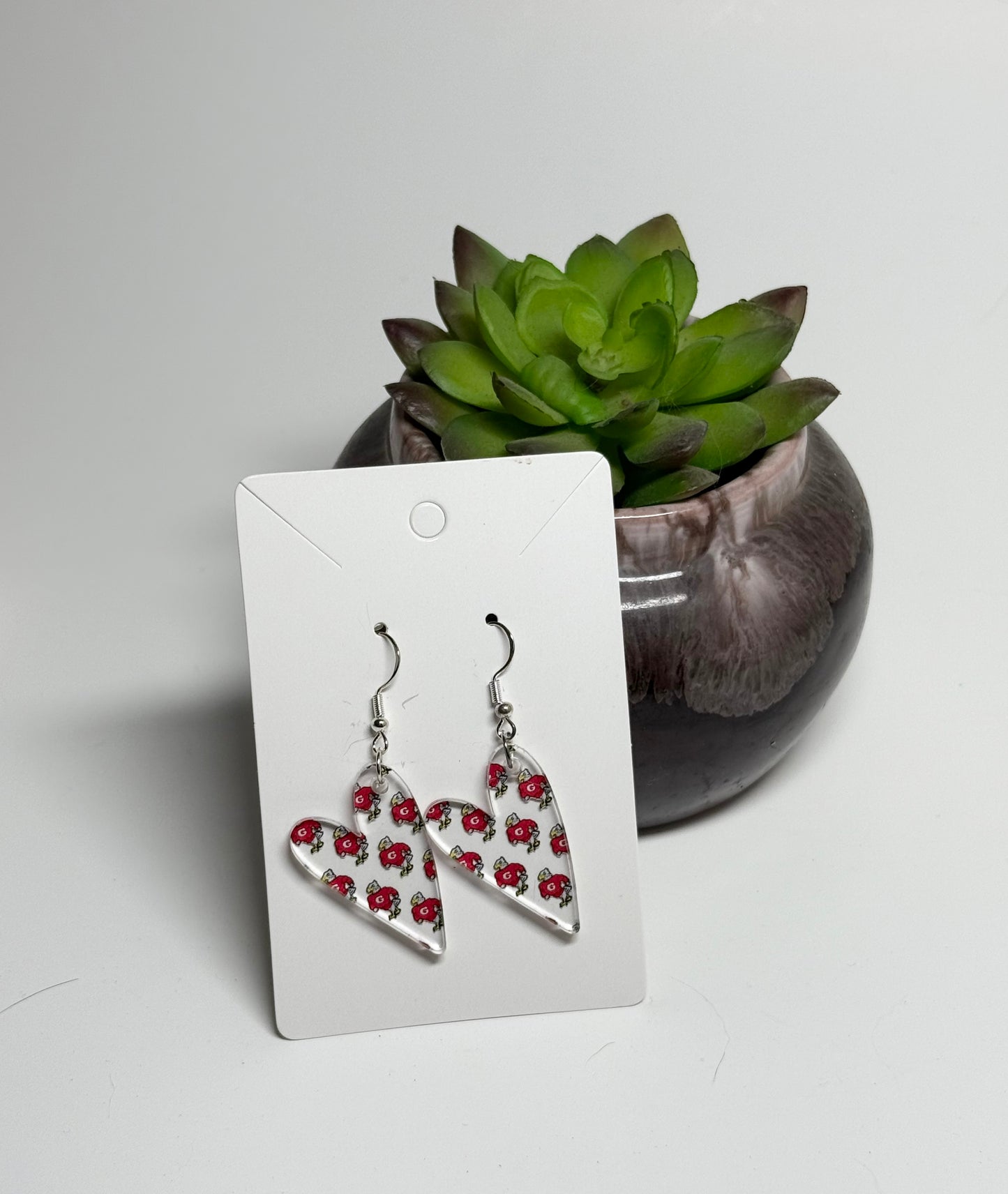 Geneva Eagles Clear Acrylic Earrings- Geneva Ohio