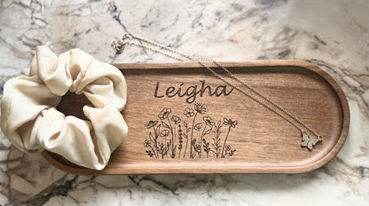 Rustic Jewelry Tray- Personalized Laser Engraved