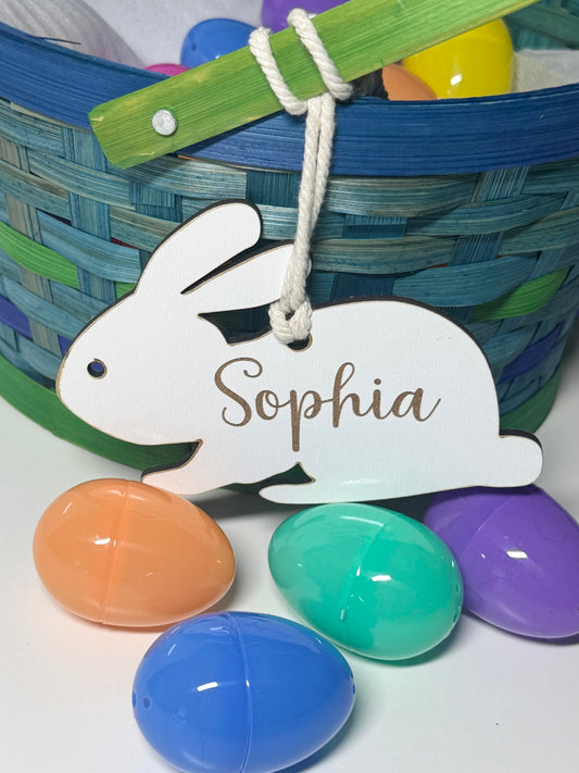 Bunny Easter Basket Tag- Personalized