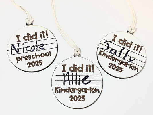 "I Did It!" Graduation Ornaments