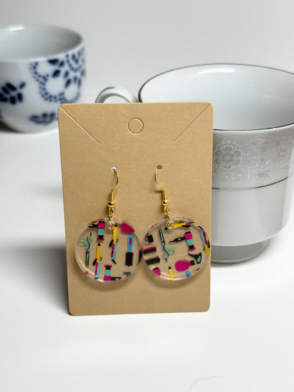 Hair Stylist Acrylic Earrings