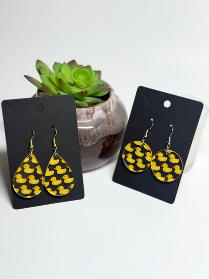 Rubber Duck Acrylic Laser Cut Earrings