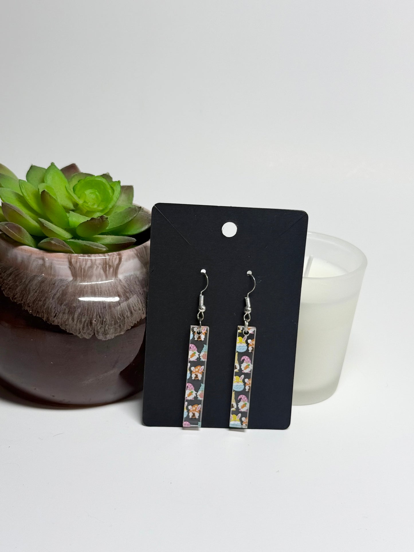 Easter Gnome Acrylic Earrings- Laser Cut