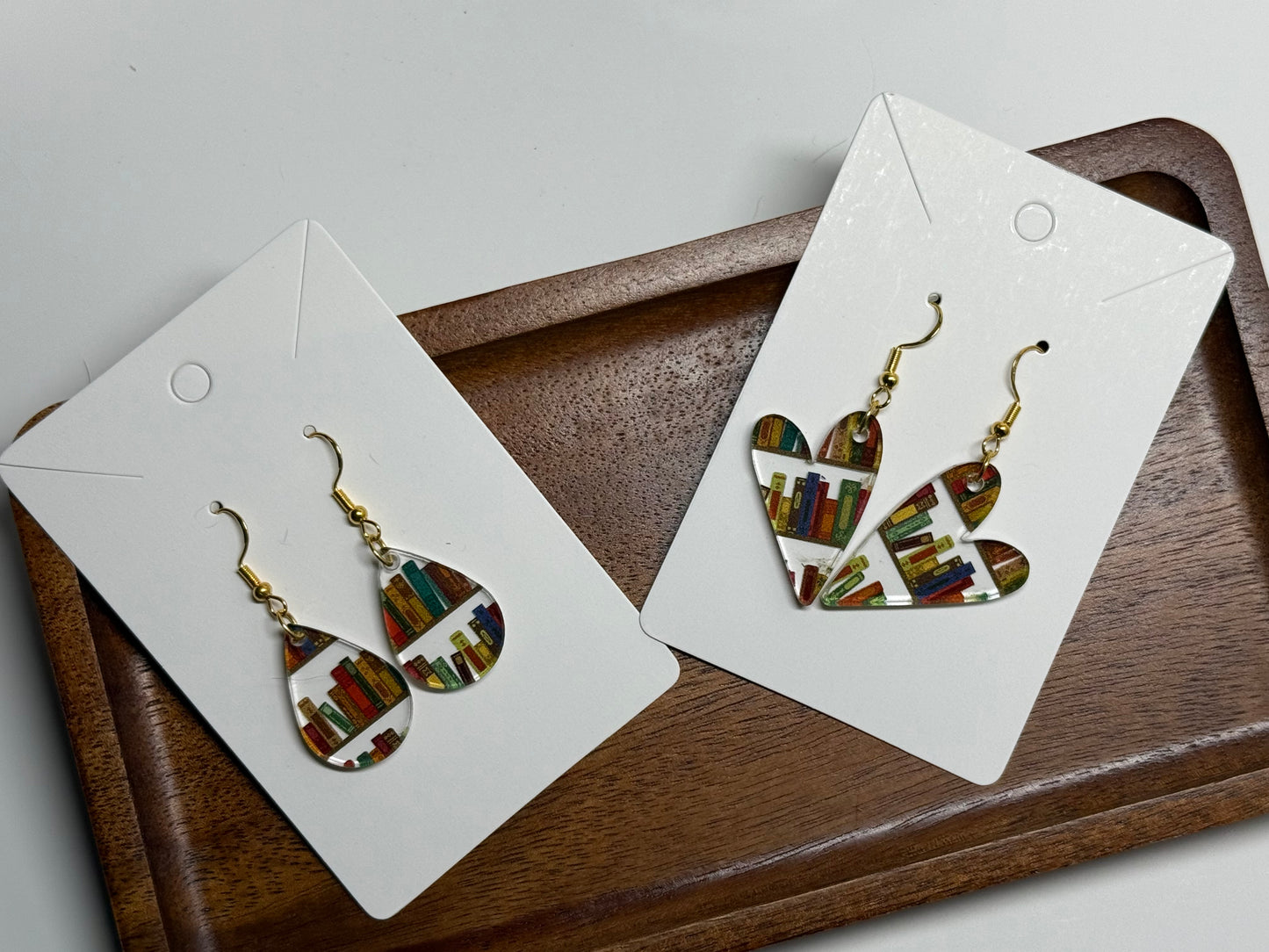 Book Lover’s Earrings – Acrylic Dangle Style