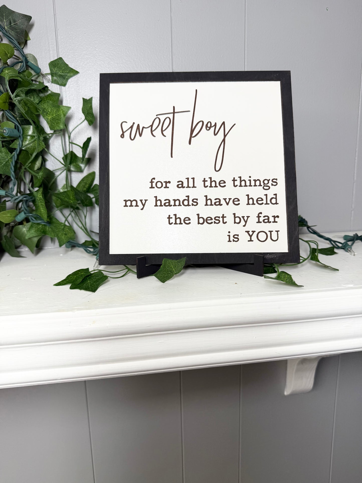 Sweet Boy Sign – Laser Engraved Wood Decor