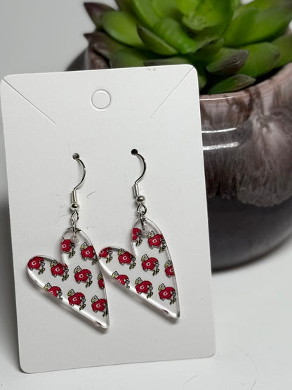 Geneva Eagles Clear Acrylic Earrings- Geneva Ohio