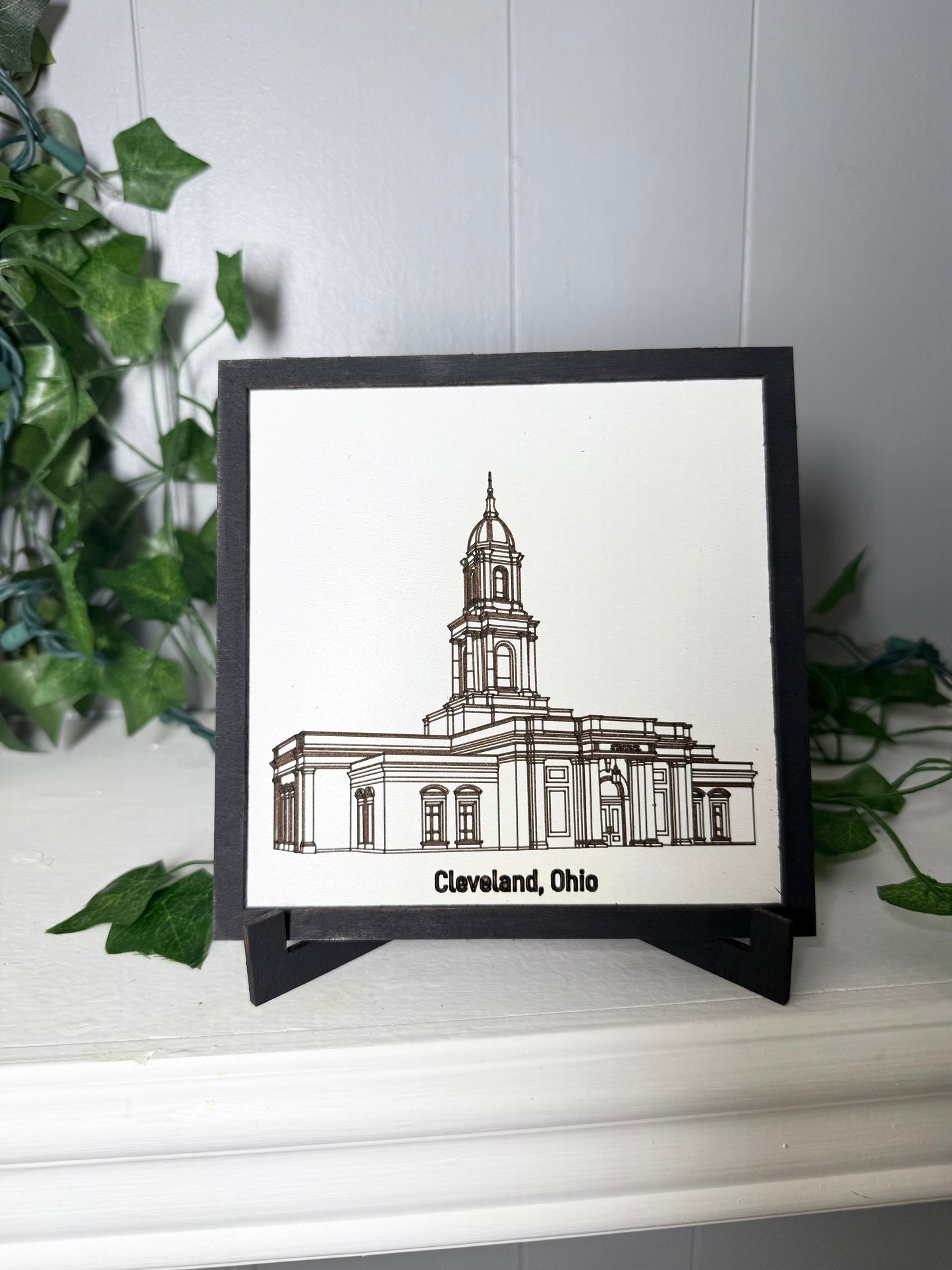 Cleveland, Ohio Temple Sign - LDS - Laser engraved