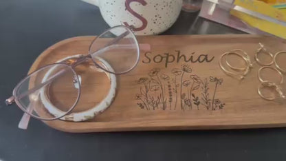 Rustic Jewelry Tray- Personalized Laser Engraved